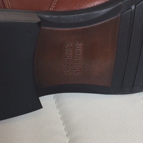 NWOB Mens Johnston & Murphy 13M Henrick Cognac Full Grain Chelsea Boot - Picture 12 of 12